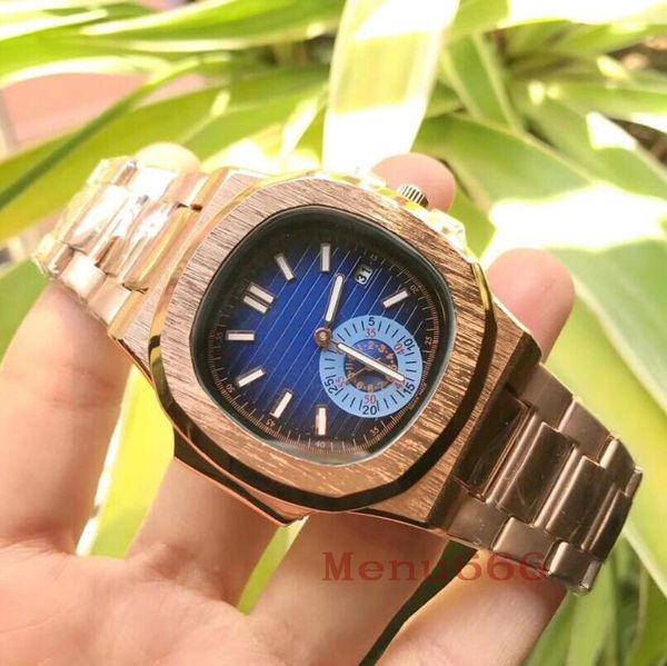 

новые роскошные мужские механические наручные часы мода автоматическое движение часы из нержавеющей стали мужчины календарь часы с коробкой, Slivery;brown