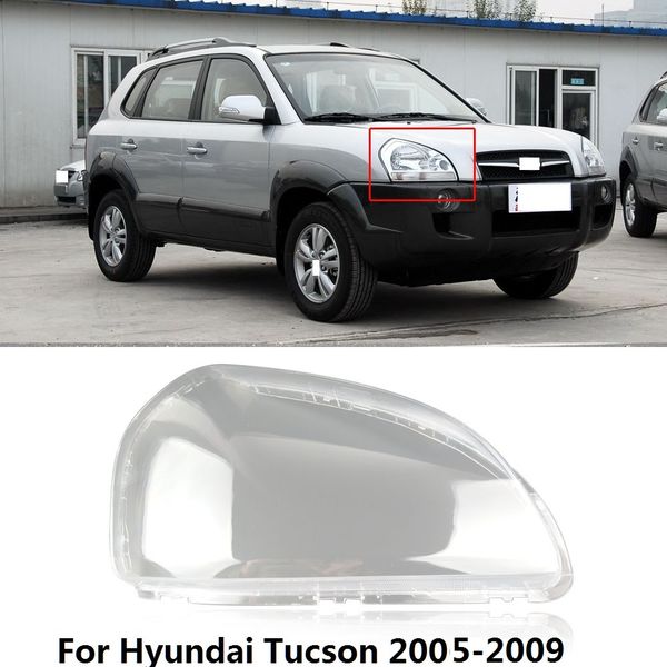 

capqx 1pc for tucson 2006-2012 front headlamp lampcover headlight lampshade waterproof bright lamp shade shell cover cap
