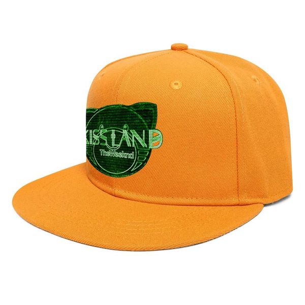 

the weeknd kiss land flat brim baseball cap blank hip hop trucker hats neon cross portrait official issue xo ovoxo side face xo, Blue;gray