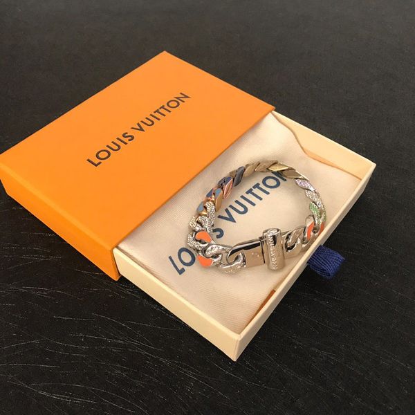 

luxury design bracelet couple bracelet diamond wild necklace titanium steel bracelet send box, Black