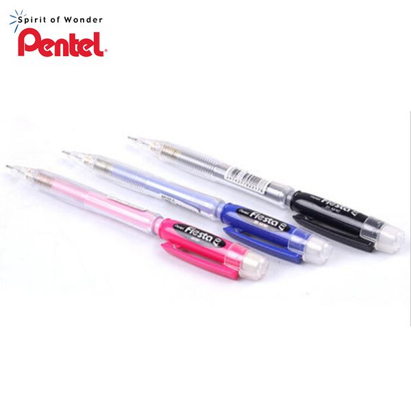 

6pcs/lot pentel ax107 japan 0.7mm mechanical pencil with eraser 3 barrel colors available, Blue;orange