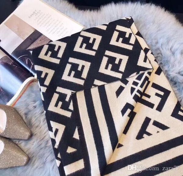 

classic brand fashion paris show scarf kl fendi golden thread wool textile scarf woman shawl lamÃ© scarf 140-140cm, Blue;gray