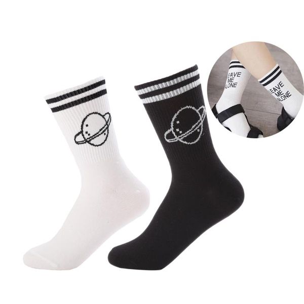 

new spring funny socks ladies cotton cartoon cute socks long letter harajuku female ladies thick white sequins stripes, Black;white