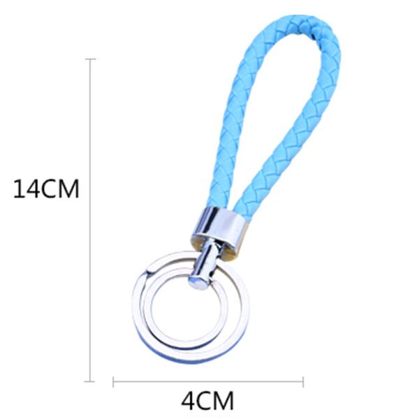 

Weave Rope Key Ring Lovers Key Chains Holder Hand Made PU Leather Strap Simple Key Chain Car Keychain Woven Cord
