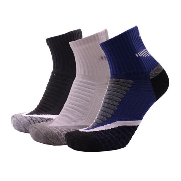 

men sport cycling socks professional basketball socks protect feet breathable wicking sock cycling bicycles, Black
