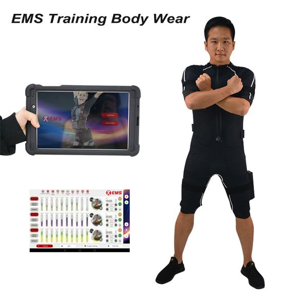 Kas Stimülasyon Ekipmanları Xbody Makinesi için Yeni Kablosuz EMS Spor Eğitimi Suit XEMS App Pad veya Telefon Kontrol Android Sistemi