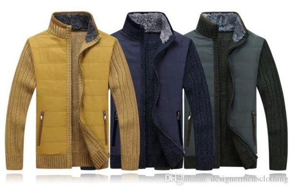 

winter men coats patchwork color thick long sleeve stand collar loose men jackets casual designer male clothing, Black;brown