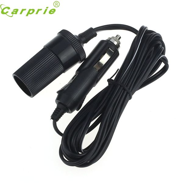 

carprie super drop ship car styling 12v 24v 10a car accessory cigarette lighter socket extension cord cable 1-5m mar714