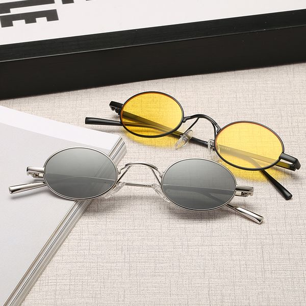 

ebeaka 2018 oval sunglasses small round for women fashion tinted men radiation protection glasses ladies vintage eyeglasses, White;black