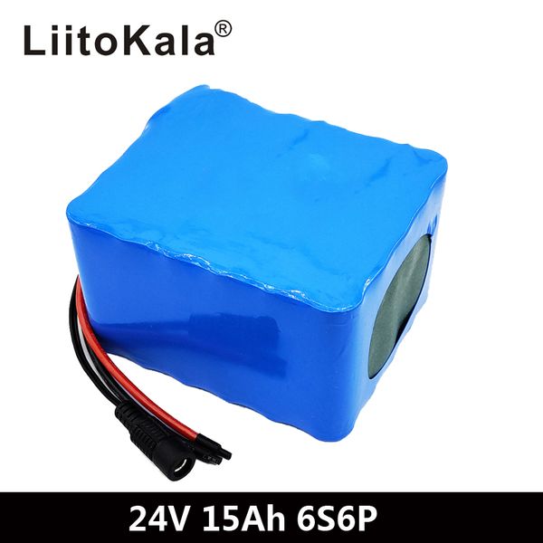 

liitokala 6s6p 24v 15ah 25.2v lithium battery pack batteries for electric motor bicycle ebike scooter wheelchair cropper with bm