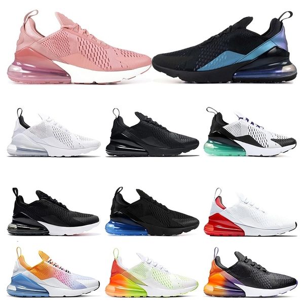

2019 fashion running shoes for men triple black white black gradient rainbow firecracker laser fuchsia womens sport sneaker size 36-45