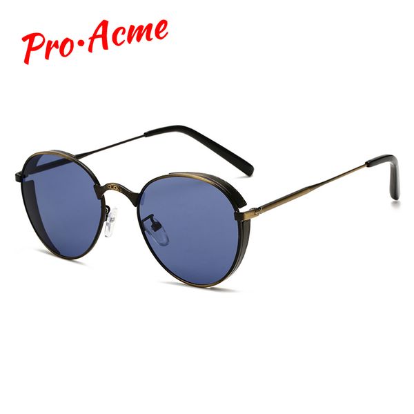 

pro acme retro gothic steampunk sunglasses men women john lennon style round circle hippie sun glasses matel frame pc1672, White;black