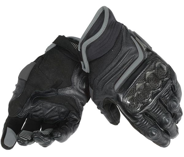 

dain mens carbon d1 short leather gloves motocross motorcycle motorbike racing black gloves