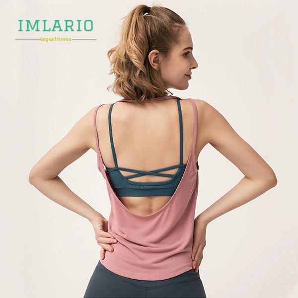 

summer backless yoga athletic flowy tanks women moisture wicking sports fitness shirts casual dry fit workout sun-tee, White;red