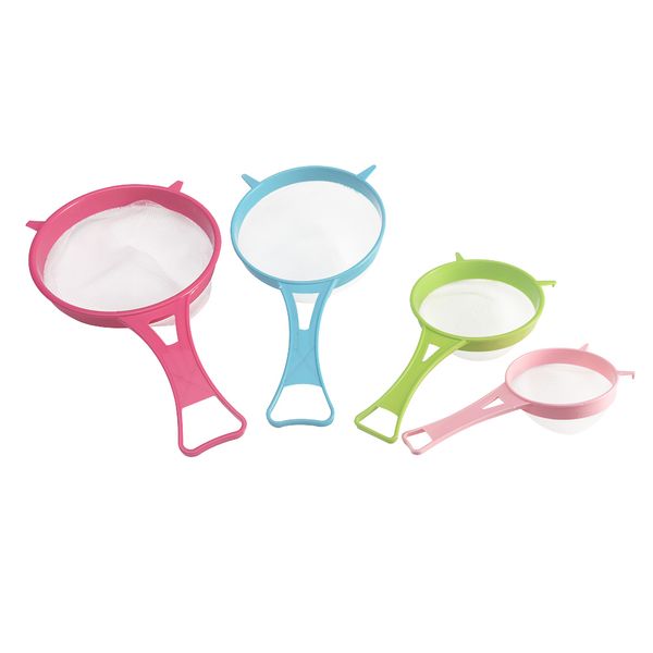 

sieve gadget 4pcs kitchen strainer kitchen tools handle multi purpose plastic