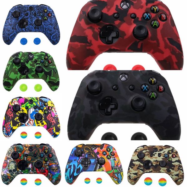 

8o5xg silicone soft rubber skin gamepad protective cover case game xbox joystick cover for microsoft pad one s controller