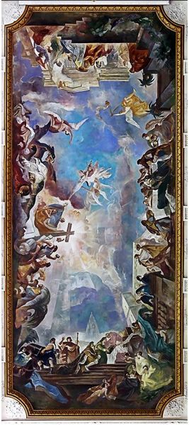 Custom 3d Photo Silk Mural Wallpaper Renaissance Church Corridor