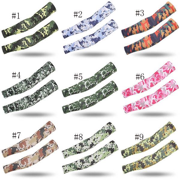 Mode Camo Arm Sleeve Tatoo Spandex Outdoor Bergsteigen Manschetten Sonnenschutz Ärmel Arm Protektoren Basketball Eblow Pad