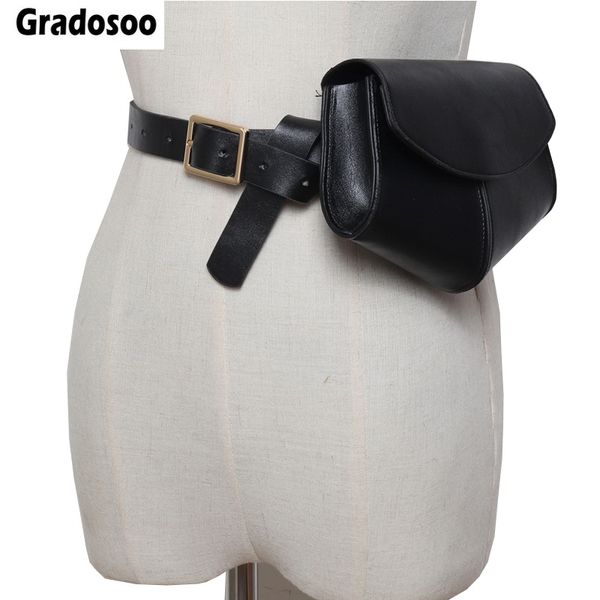 

gradosoo women serpentine fanny pack ladies new fashion waist belt bags mini disco waist bags leather small shoulder lbf508