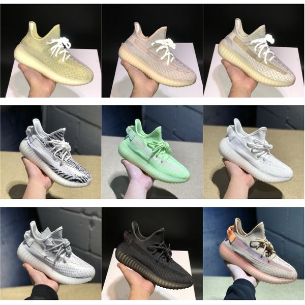 

2019 new sneakers yeezys yezzy yeezus 350 v1 v2 running shoes static yecheil white sesame kanye west sports shoea1a9#, Black