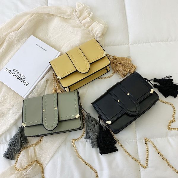 

women's fashion tassel one shoulder messenger bag