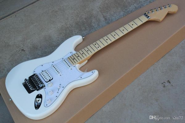 

electric guitar white color big headstock with floyd rose tremolo 2015