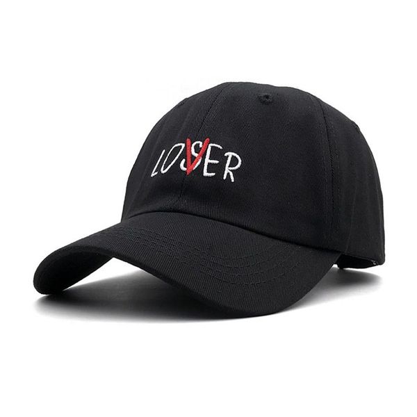 

2020 fashion lover loser embroidery baseball cap 100% cotton adjustable fashion dad hat women men summer spring hip hop caps, Blue;gray