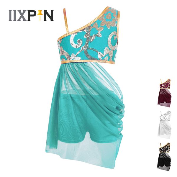 

дети девушки гимнастика купальник шорты костюмы лирический современный современный балет танцевальная одежда цветочные блестки майки топ и с, Black;red