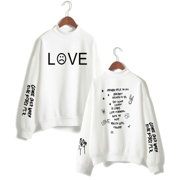 

xs-4xl lil peep hoodies hell boy lil.peep men/women hooded pullover male/female sudaderas cry baby hood hoddie sweatshirts love, Black