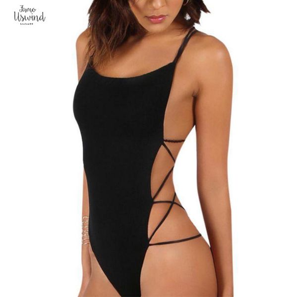 

backless bodysuit женщины romper комбинезонов черный рукавов пляж bodysuits мода крест тонкий фитнес cami bodysuit, Black;white