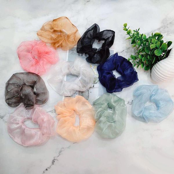 2019 Ins Women Girls Solid Color Fancy Sweet Bright Elastic Ring