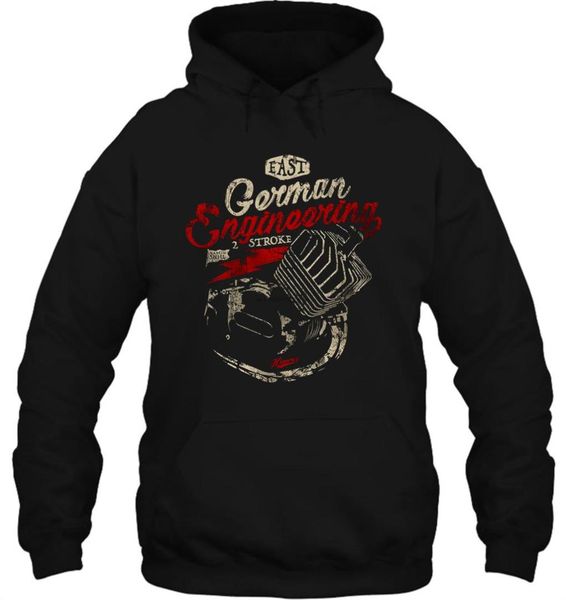 

men hoodie print east german engineering schwarz simson 2 takt stroke ddr moped simme fashion brand women streetwear, Black