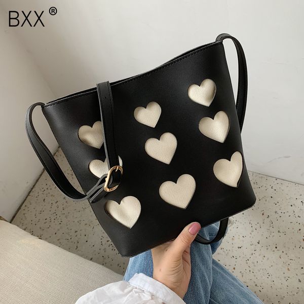 

bxx] women's single shoulder crossbody bag all-match hollow out bag 2020 fashion tide large capacity bucket package bags hg072