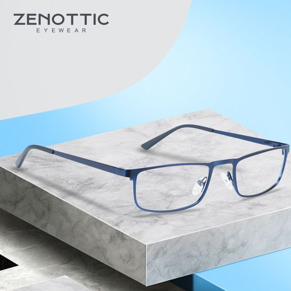 

zenottic alloy square optical clear glasses frame men myopia hyperopia eye glasses prescription frame new men accessories, Black