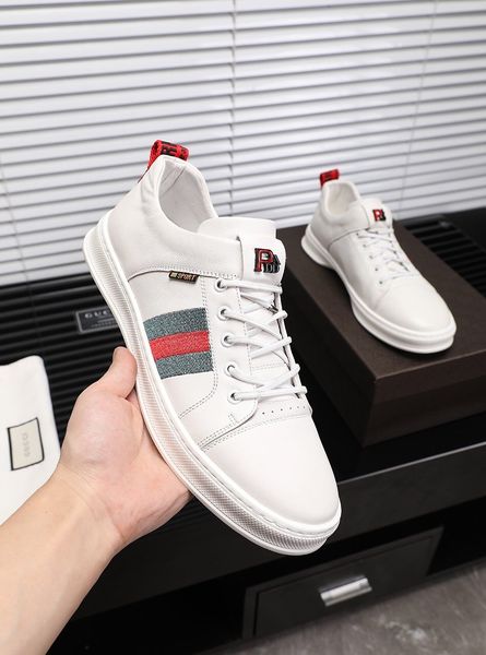 

fast delivery high-end luxury men's casual sports shoes triple fashion design brand platform men's shoes vintage stripes size: 38, Black