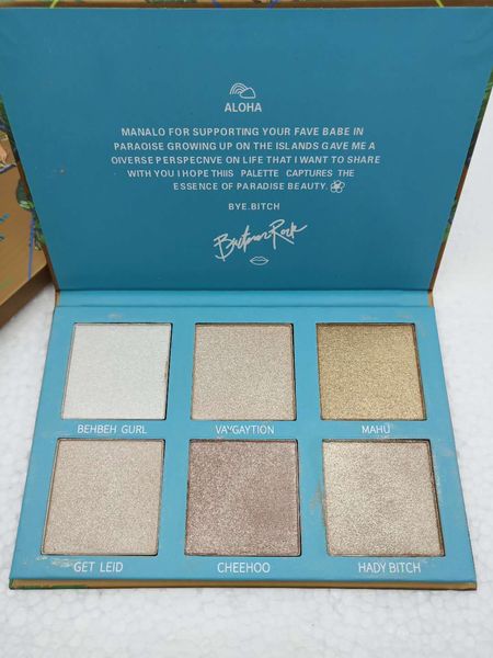 

face highlighters bronzers makeup palette brand designer 6 colors highlighter waterproof long lasting highlighter fix face good quality