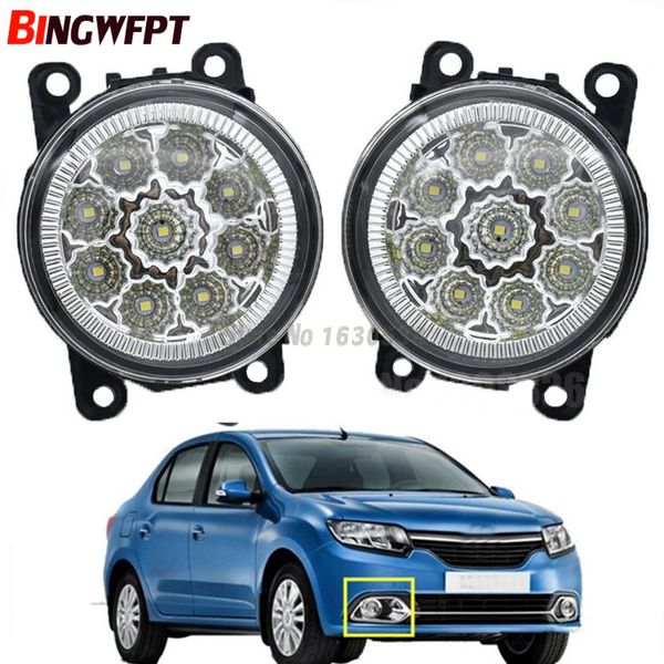 

led fog lights for renault megane laguna kangoo scenic thalia logan duster grand 1998-2015 super bright drl fog lights