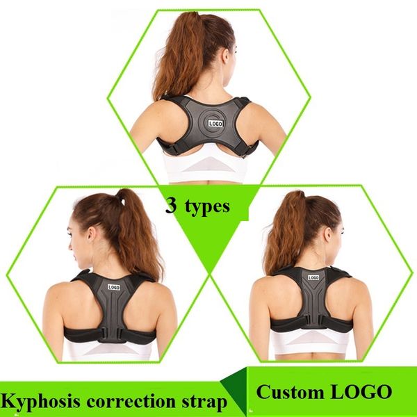 

back support 3 types spine posture corrector protection shoulder correction band humpback pain relief brace, Black;blue
