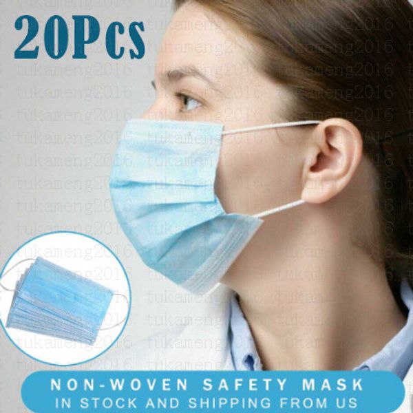 

24hours shipping 50 pcs dust-proof masks with elastic earrings 3 layers disposable anti dust mouth protective face masks reusable masque
