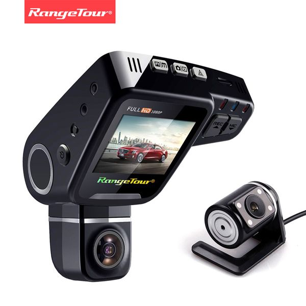 

range tour dual lens car dvr dashboard camera c10s plus full hd 1080p 2.0 inch lcd 170 degree g-sensor video recorder dash cam