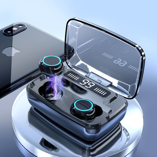 

bass bluetooth earphones wireless headphone tws 5.0 mini earbuds with mic charging box sports stereo headset for mobile phone