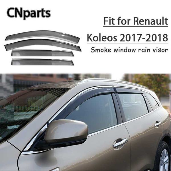 

cnparts 4шт abs для renault koleos 2017 2018 автомобиль дыма window sun visor keep fresh air конвекционные аксессуары