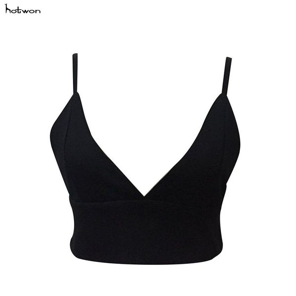 

2020 women unpadded bra bustier vest crop bralette lingerie tank top, White