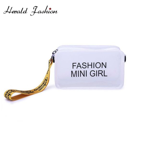 

hrald fashion women jelly transparent pvc bag designer female shoulder flap bag summer beach ladies' crossbody bags bolsa
