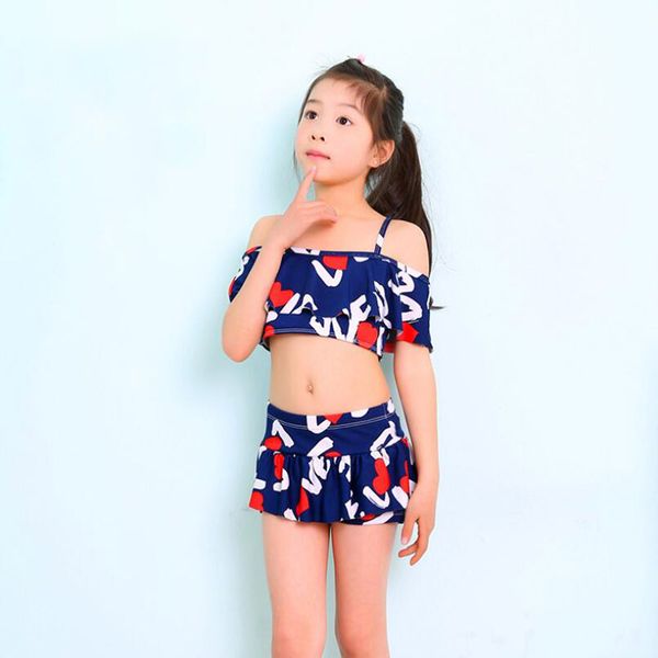 

sunny eva girl swimsuit high waist bikini two piece girls swimwear bathing suit two piece bikini