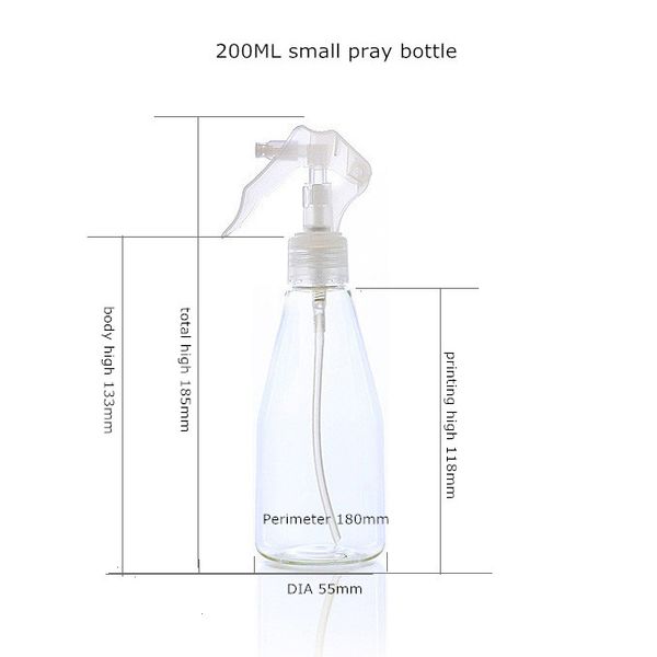 

200 мл небольшой распылитель дезинфекции спирта небольшой распылитель конической заливки вазы ПЭТ пластиковые распылители бутылки