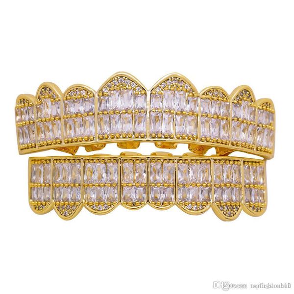 

hip hop gold teeth grillz & bottom grills dental mouth punk teeth caps cosplay party tooth rapper jewelry, Black