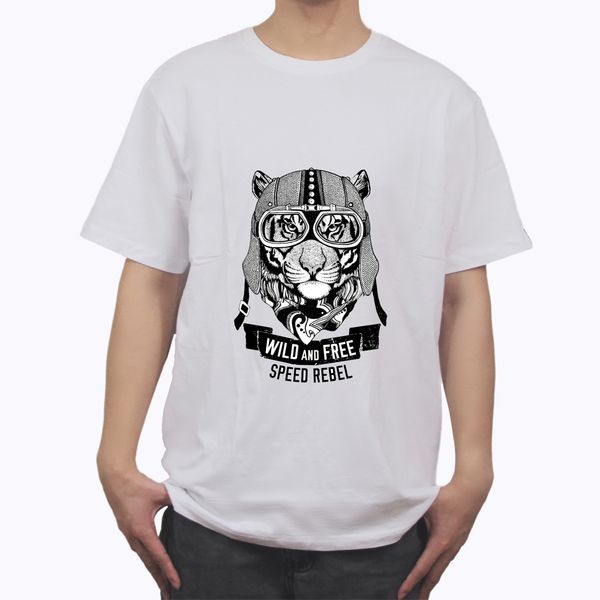 

kodaskin lion white t-shirt tee custom clothing men's casual clothes