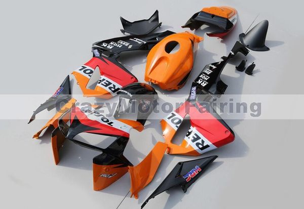 

new abs injection mold motorcycle fairings kits 100% fit for honda cbr600rr f5 05 06 2005 2006 fairing bodywork set custom orange repsol