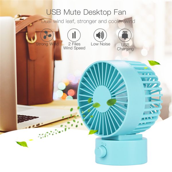 2019 2019 Ultra Quiet Mini Usb Desk Fan Silent Desktop Fan 2 Speed